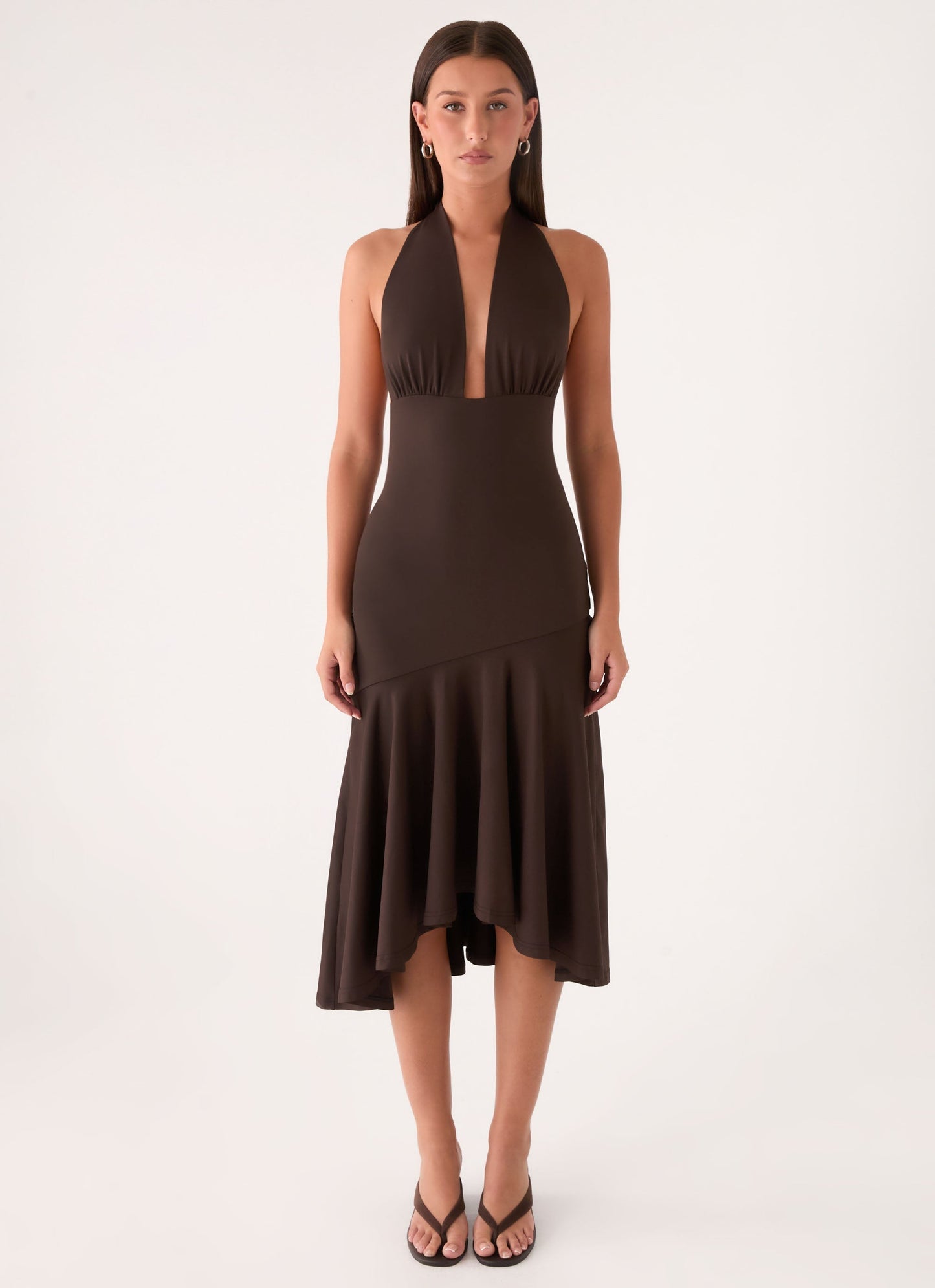 Enyah Midi Dress - Chocolate