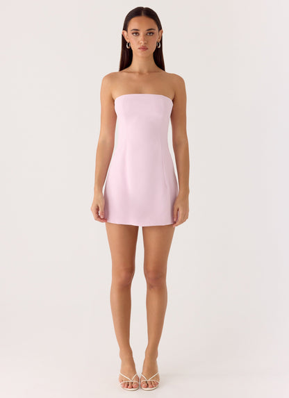 Della Strapless Mini Dress - Pink