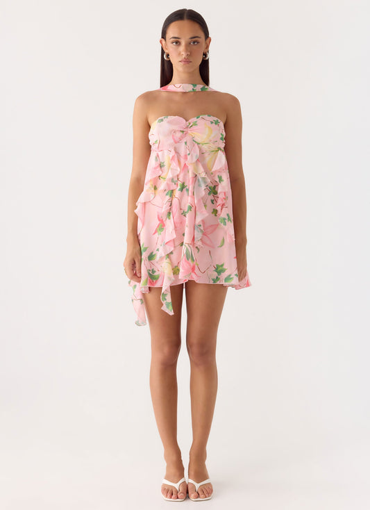 When You Look Mini Dress - Blooming Spring